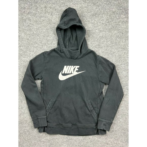 Nike Other - Nike Spell Out Swoosh Pullover Hooded Sweatshirt Youth XL Black Pocket